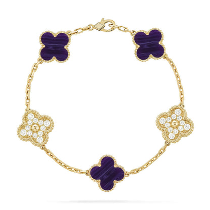 [Riva Jewelry]LUCKY CLOVER 5-MOTIF ARMBAND – CHAROIT-KOLLEKTION