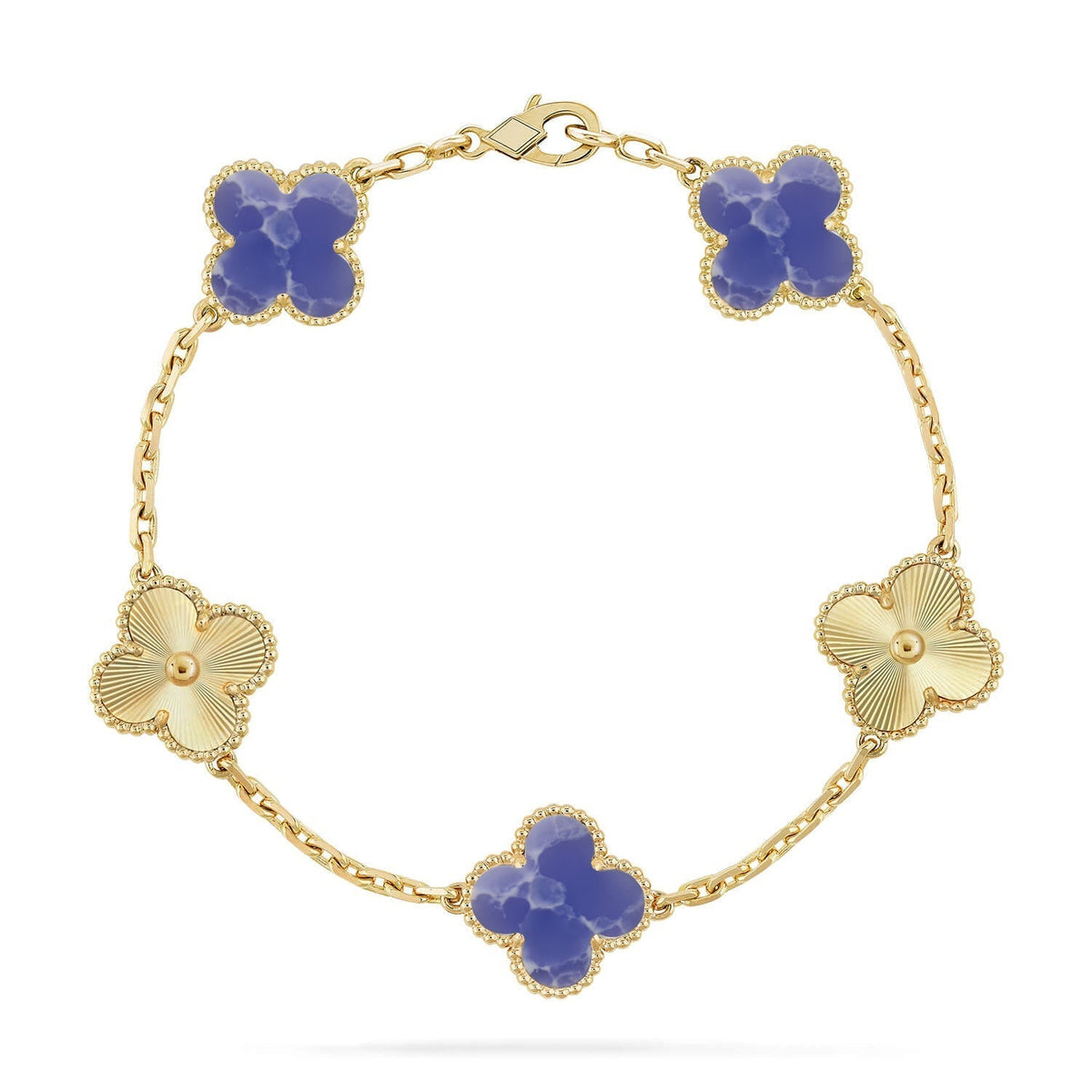 [Riva Jewelry ]CLOVER 5 MOTIF BLUE VEINS BRACELET COLLECTION