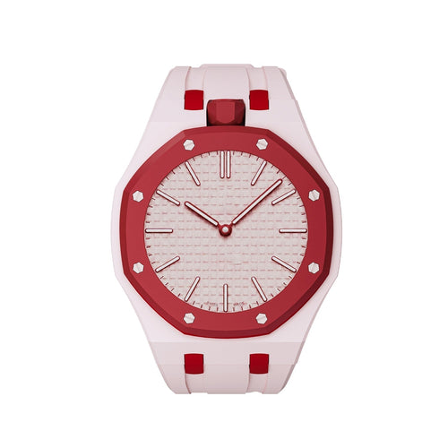 [Riva Jewelry]OAK POP EXCLUSIVE PINK AND RED SILICONE STRAP