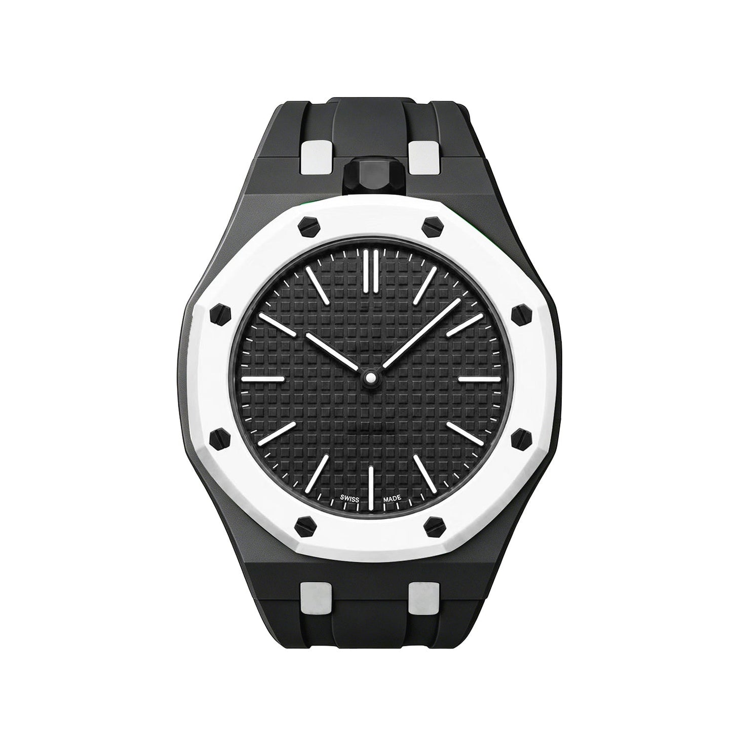 [Riva Jewelry]OAK POP EXKLUSIVES SCHWARZ-WEISSES SILIKONARMBAND
