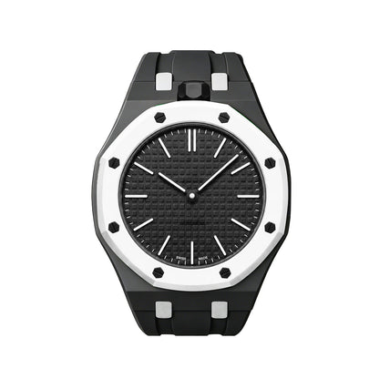 [Riva Jewelry]OAK POP EXKLUSIVES SCHWARZ-WEISSES SILIKONARMBAND
