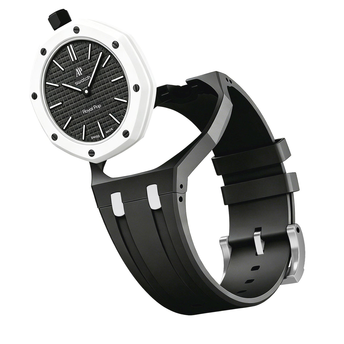 [Riva Jewelry]OAK POP EXKLUSIVES SCHWARZ-WEISSES SILIKONARMBAND