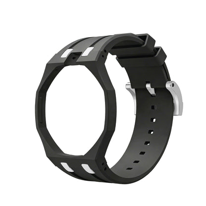 [Riva Jewelry]OAK POP EXKLUSIVES SCHWARZ-WEISSES SILIKONARMBAND
