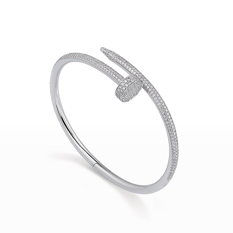 [Riva Jewelry]JUSTE UN CLOU 3.5MM FULL PAVÉ NAIL BANGLE