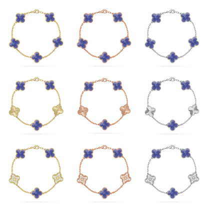 [Riva Jewelry ]CLOVER 5 MOTIF BLUE VEINS BRACELET COLLECTION