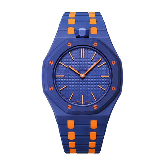 [Riva Jewelry]OAK POP EXCLUSIVE BIOCERAMIC-ARMBAND DUNKELBLAU UND ORANGE