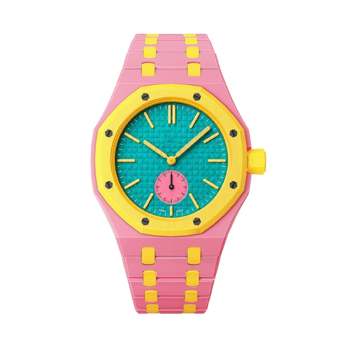 [Riva Jewelry]OAK POP EXKLUSIVES ROSA-GELBES BIOCERAMIC-ARMBAND