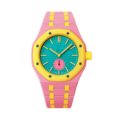 [Riva Jewelry]OAK POP EXKLUSIVES ROSA-GELBES BIOCERAMIC-ARMBAND