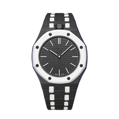 [Riva Schmuck]OAK POP EXKLUSIVES SCHWARZ-WEISSES BIOKERAMIKARMBAND