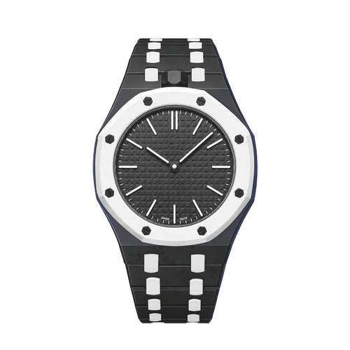 [Riva Schmuck]OAK POP EXKLUSIVES SCHWARZ-WEISSES BIOKERAMIKARMBAND
