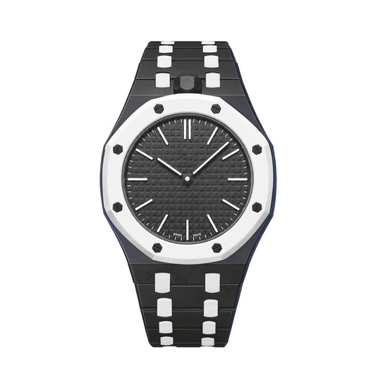 [Riva Schmuck]OAK POP EXKLUSIVES SCHWARZ-WEISSES BIOKERAMIKARMBAND