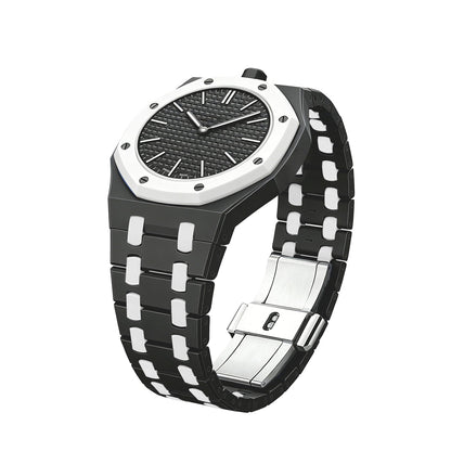 [Riva Schmuck]OAK POP EXKLUSIVES SCHWARZ-WEISSES BIOKERAMIKARMBAND