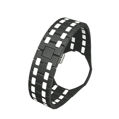 [Riva Schmuck]OAK POP EXKLUSIVES SCHWARZ-WEISSES BIOKERAMIKARMBAND