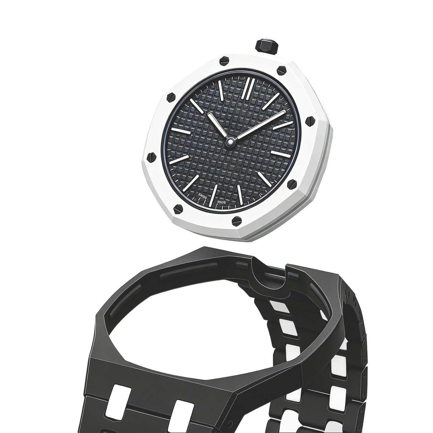 [Riva Schmuck]OAK POP EXKLUSIVES SCHWARZ-WEISSES BIOKERAMIKARMBAND