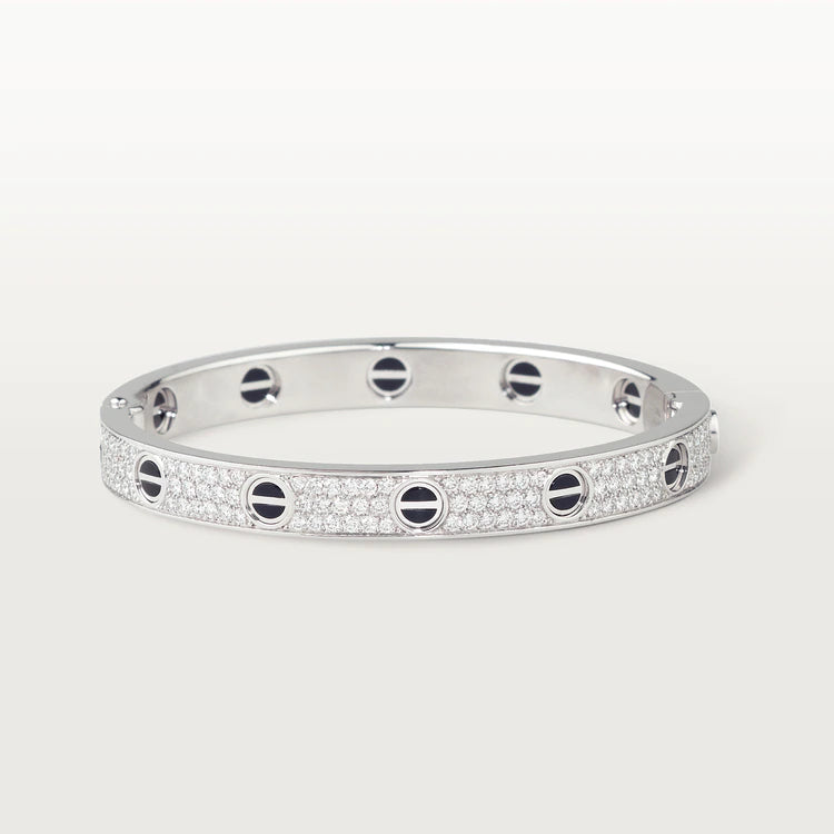 [Riva Jewelry ]LOVE BRACELET 6.1MM DIAMOND-PAVED CERAMIC