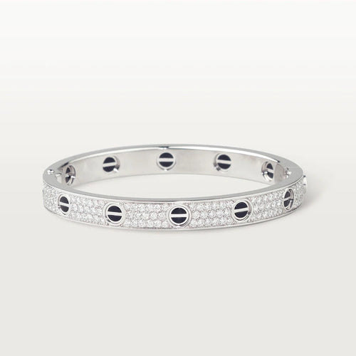 [Riva Jewelry ]LOVE BRACELET 6.1MM DIAMOND-PAVED CERAMIC