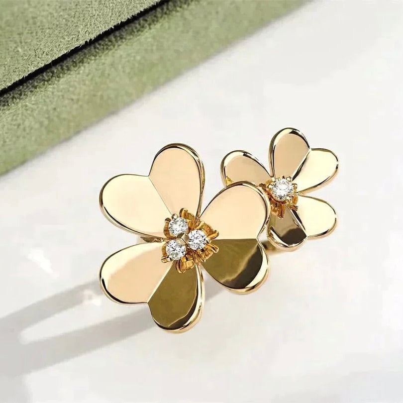[Riva Jewelry ]CLOVER COMOS GOLD DIAMOND RING