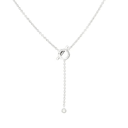[Riva Jewelry]FINESSE SILVER DIAMOND NECKLACE