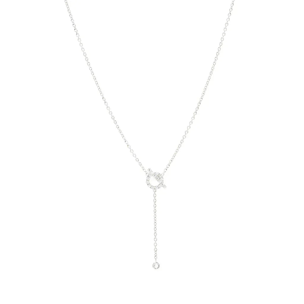 [Riva Jewelry]FINESSE SILVER DIAMOND NECKLACE