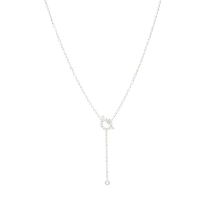 [Riva Jewelry ]FINESSE SILVER DIAMOND NECKLACE