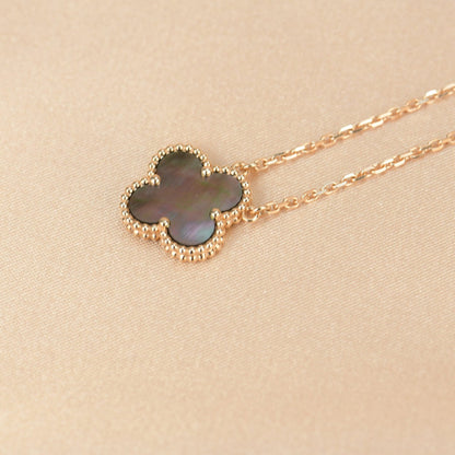 [Riva Jewelry ]CLOVER 15MM  GRAY MOTHER OF PEARL NECKLACE