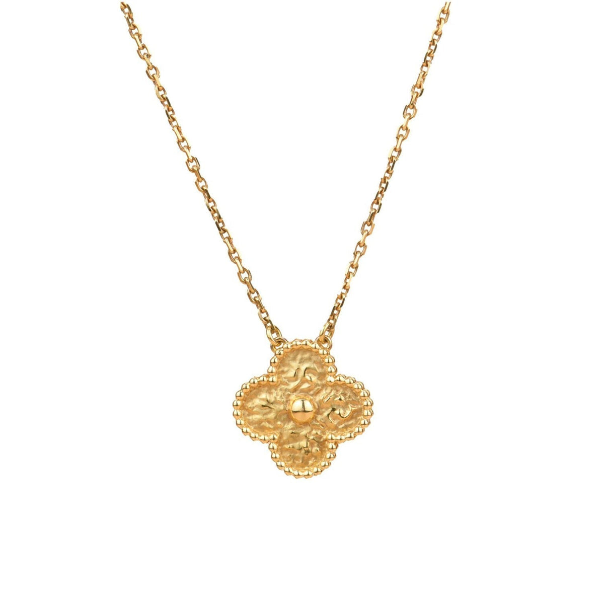 [Riva Jewelry ]CLOVER 15MM  BRONZING NECKLACE