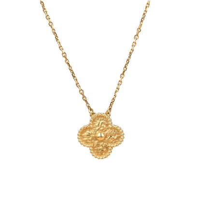 [Riva Jewelry ]CLOVER 15MM  BRONZING NECKLACE