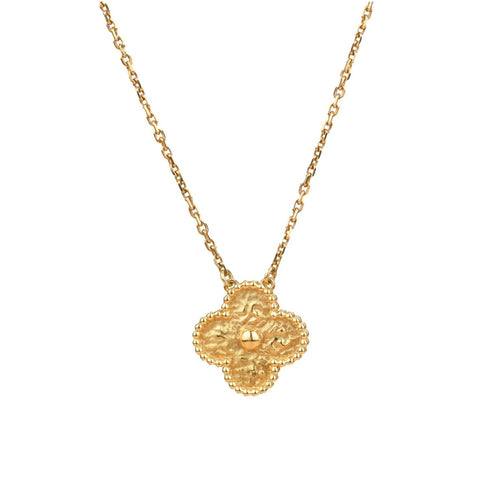[Riva Jewelry ]CLOVER 15MM  BRONZING NECKLACE