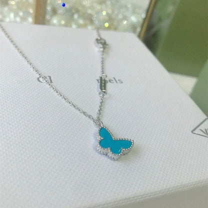 [Riva Jewelry ]BUTTERFLY TURQUOISE BUTTERFLY BRACELET SILVER