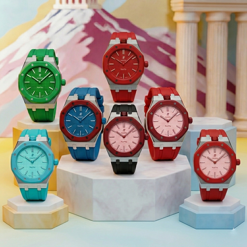 [Riva Jewelry]ROYAL OAK POP EXKLUSIVES STAHLGEHÄUSE & SILIKONARMBAND