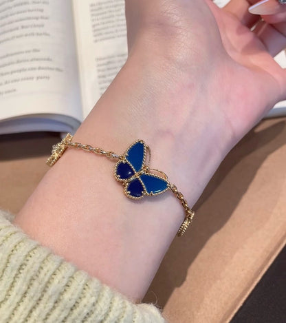 [Riva Jewelry]FRÜHLINGSZAUBER SCHMETTERLING & BLUMEN-CHARM-ARMBAND