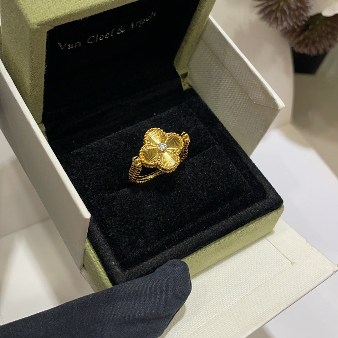 [Riva Schmuck]Glücksklee Gold Wendering