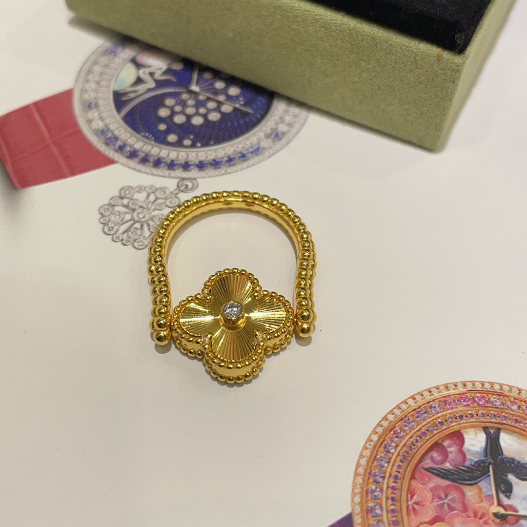 [Riva Schmuck]Glücksklee Gold Wendering