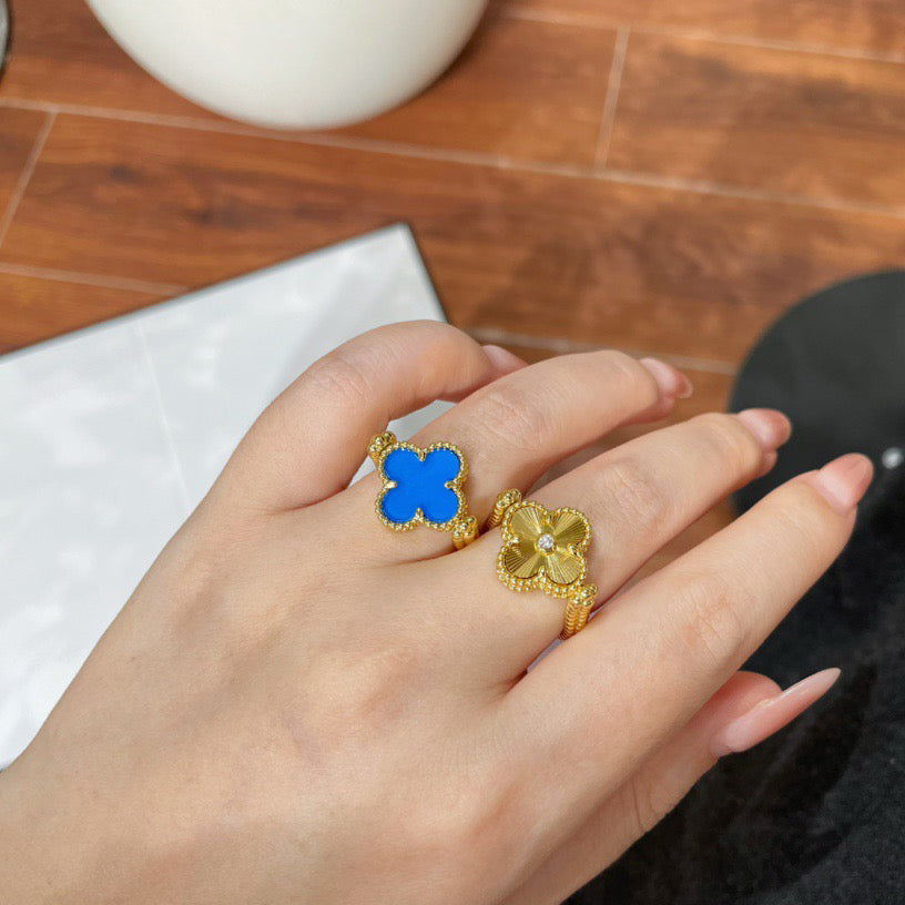 [Riva Schmuck]Glücksklee Gold Wendering