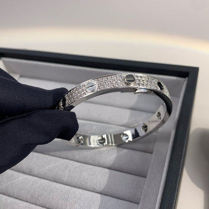[Riva Jewelry]KLASSISCHER 6,1 MM LOVE BANGLE – DIAMANT PAVÉ & SCHWARZE KERAMIK
