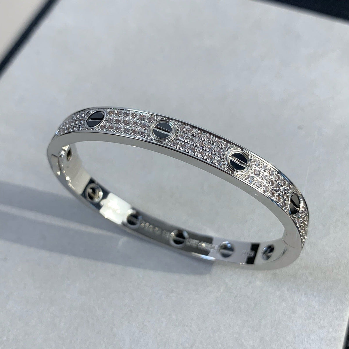 [Riva Jewelry ]LOVE BRACELET 6.1MM DIAMOND-PAVED CERAMIC