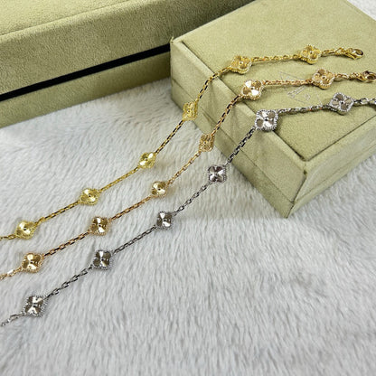 [Riva Jewelry ]CLOVER 6 MOTIF DIAMOND BRACELET