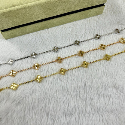 [Riva Jewelry ]CLOVER 6 MOTIF DIAMOND BRACELET