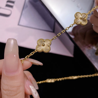 [Riva Jewelry ]CLOVER 10 MOTIFS LASER NECKLACE