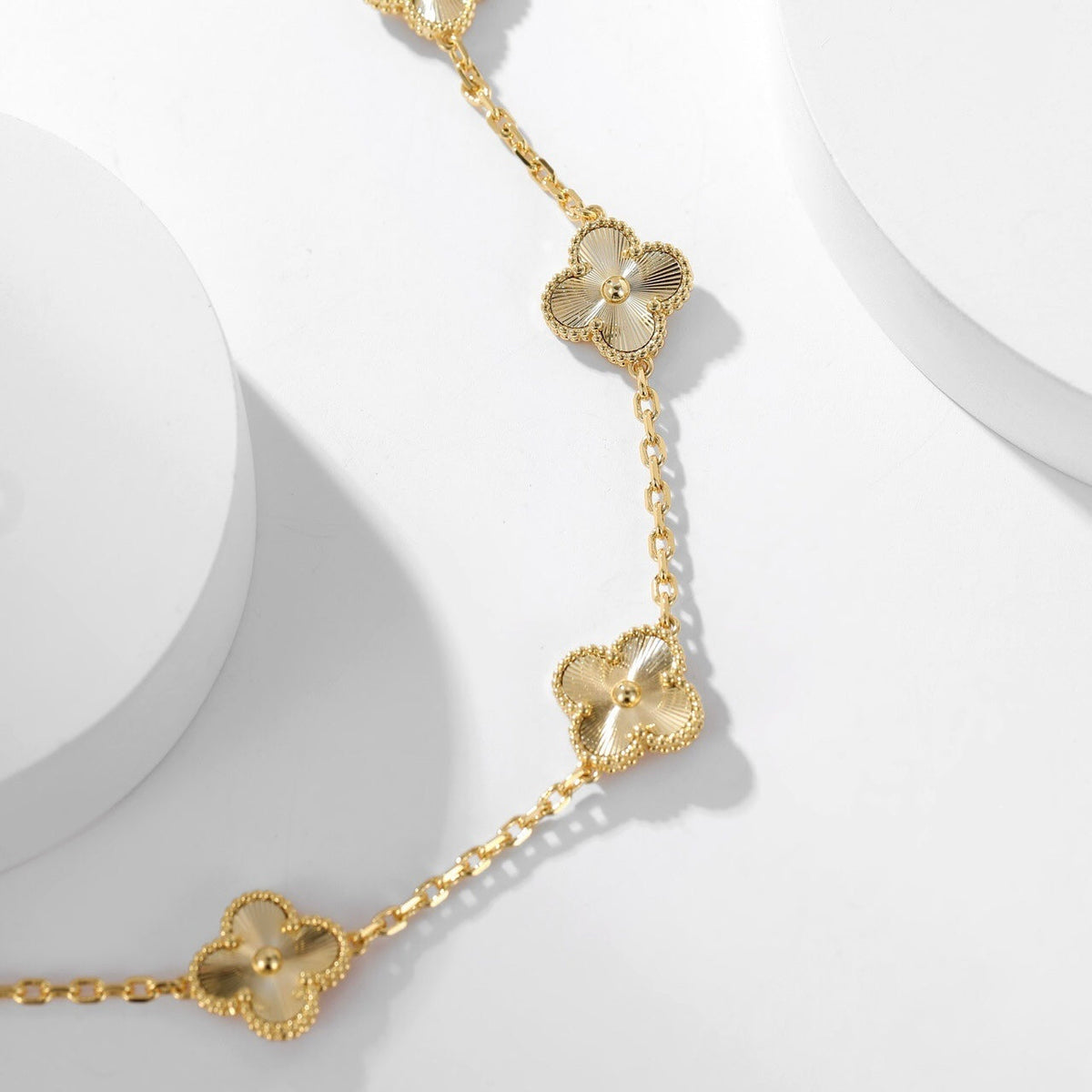 [Riva Jewelry ]CLOVER 10 MOTIFS LASER NECKLACE