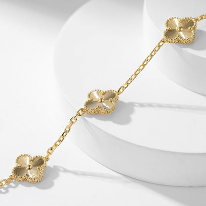 [Riva Jewelry ]CLOVER 10 MOTIFS LASER NECKLACE