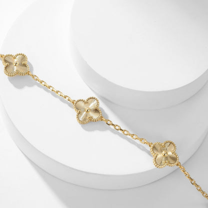 [Riva Jewelry ]CLOVER 10 MOTIFS LASER NECKLACE