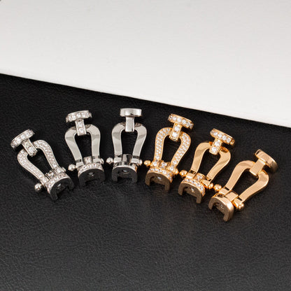 [Riva Jewelry]フォース ラージ ホースシュー フルダイヤモンドブレスレット - ゴールド