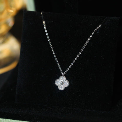 [Riva Jewelry ]CLOVER MINI 9.5MM PENDANT DIAMOND NECKLACE