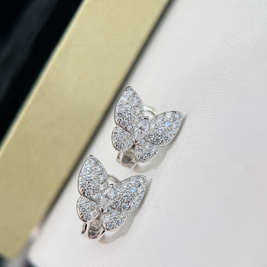 [Riva Jewelry ]BUTTERFLY ALL DIAMOND EARRINGS