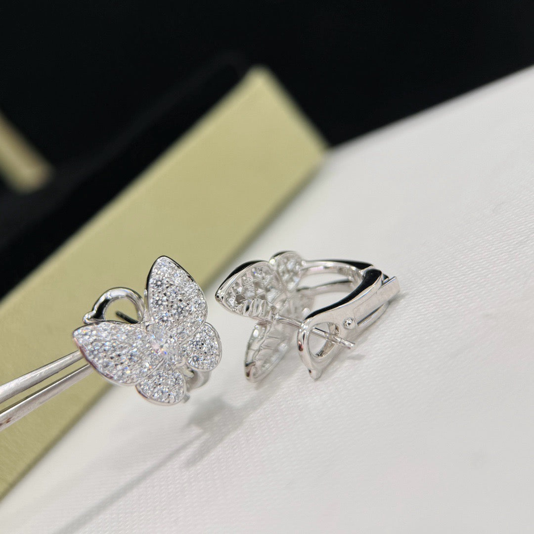 [Riva Jewelry ]BUTTERFLY ALL DIAMOND EARRINGS
