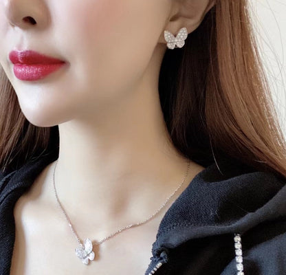 [Riva Jewelry ]BUTTERFLY ALL DIAMOND EARRINGS