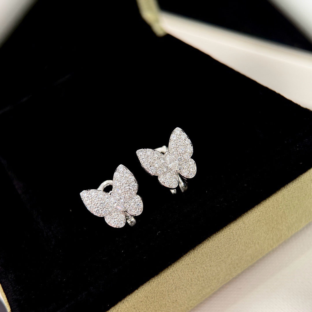 [Riva Jewelry ]BUTTERFLY ALL DIAMOND EARRINGS