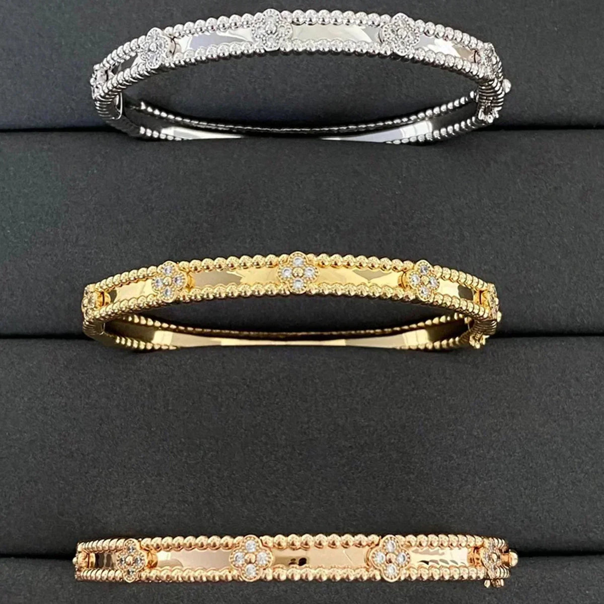 [Riva Jewelry ]CLOVER BRACELET 4MM DIAMONDS