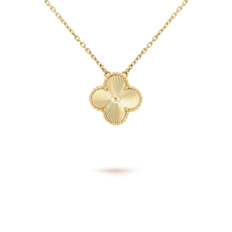 [Riva Jewelry ]CLOVER 15MM LASER NECKLACE